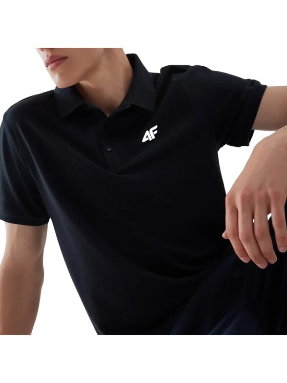 4F 4F Polo 4FWSS26TPTSM0987-31S Granatowy Regular Fit