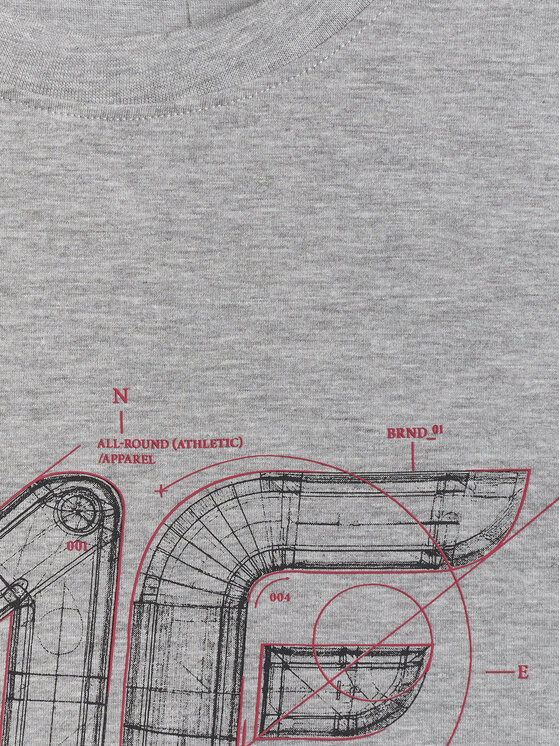 4F 4F T-shirt COMMERCIAL 12 Grigio chiaro Regular Fit
