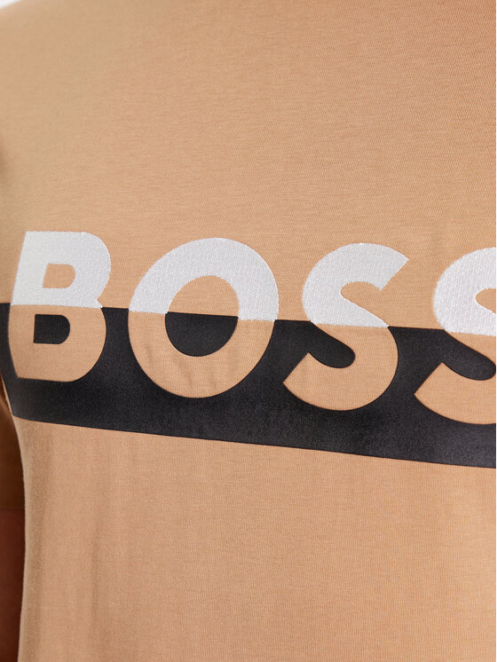 Boss T Shirt Tiburt 421 50499584 Beige Regular Fit Modivo Fr