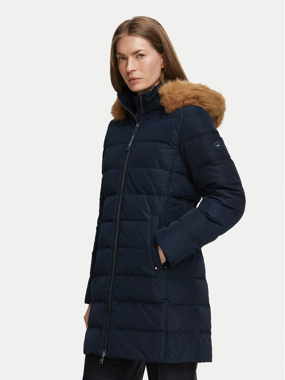 Tommy Hilfiger Tommy Hilfiger Žieminė striukė Heritage Tyra WW0WW51563 Tamsiai mėlyna Regular Fit