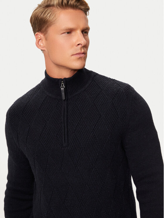 Pierre Cardin Pierre Cardin Sweter C5 51122/5076/6323 Granatowy Regular Fit