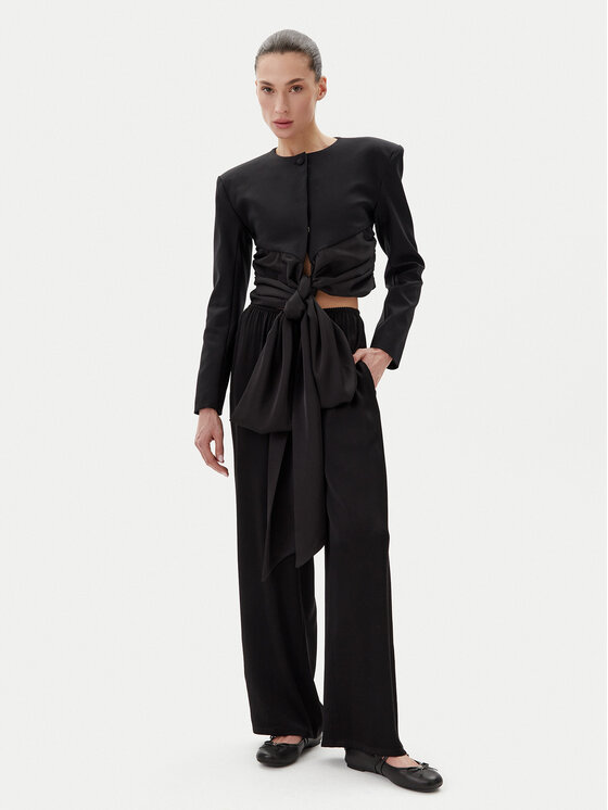 Eleh Eleh Marynarka ESS250171 Czarny Regular Fit