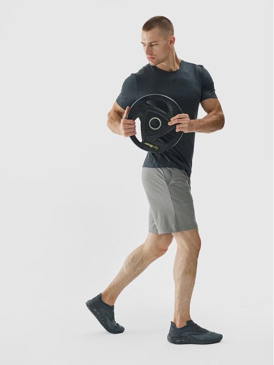 4F 4F Szorty sportowe 4FWAW24TFSHM697-25M Szary Regular Fit