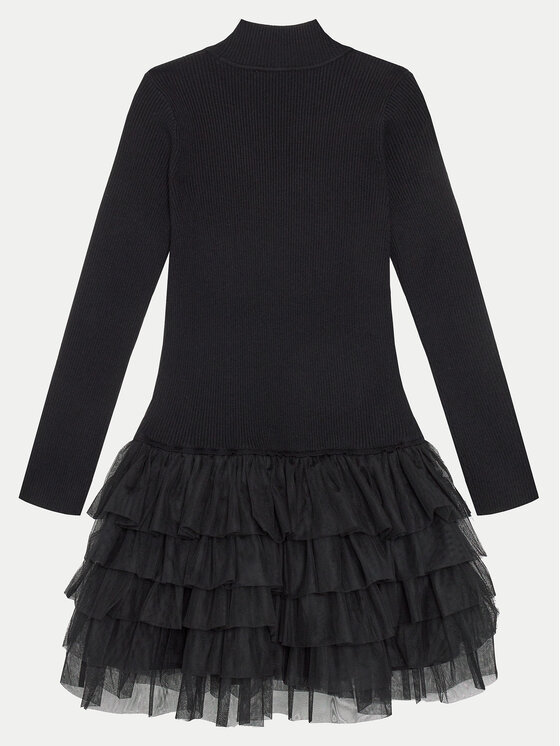 TWINSET TWINSET Φόρεμα καθημερινό 242GJ3121 Μαύρο Regular Fit