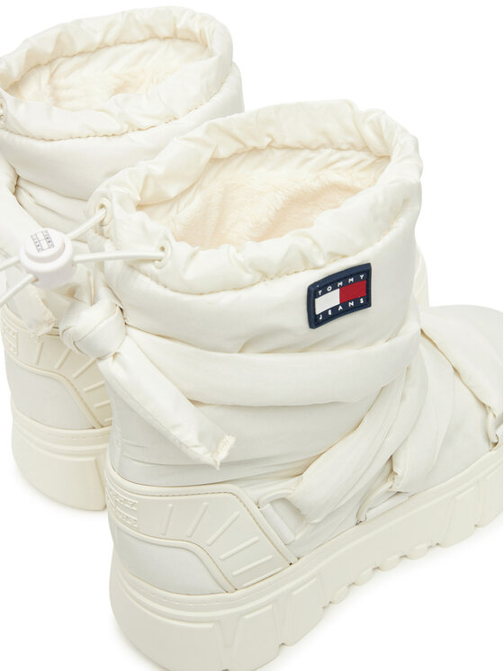 Tommy Jeans Tommy Jeans Μπότες Χιονιού Tjw Chunky Snow Boot Nylon EN0EN02842 Λευκό