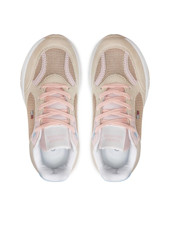 Tommy Hilfiger Tommy Hilfiger Сникърси Low Cut Lace-Up Sneaker T3A9-33218-1696 Бежов