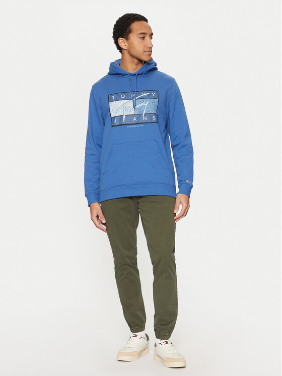 Tommy Jeans Tommy Jeans Majica dugih rukava Dna Flag Twist DM0DM21100 Plava Regular Fit