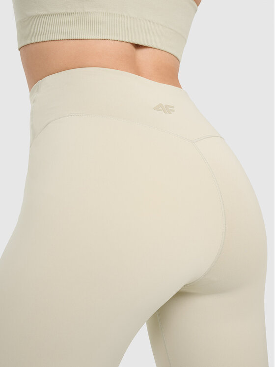 4F 4F Legginsy MULTI ACTIVE Beżowy Slim Fit
