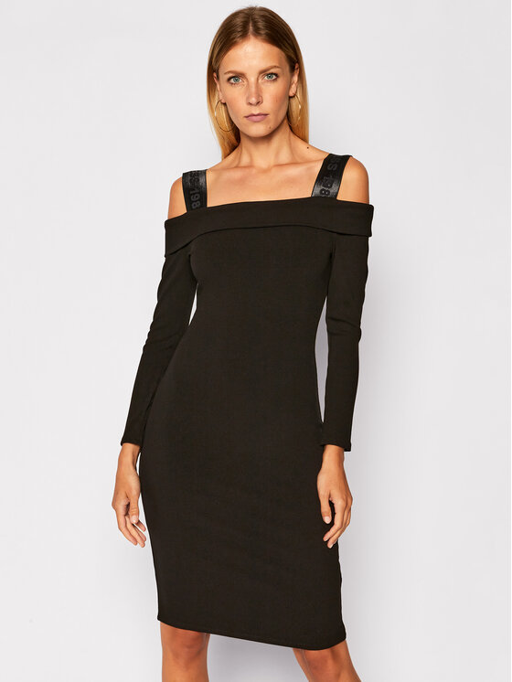 Guess Vestito Di Maglia Fabiana W0yk76 K8rt0 Nero Slim Fit Modivo It