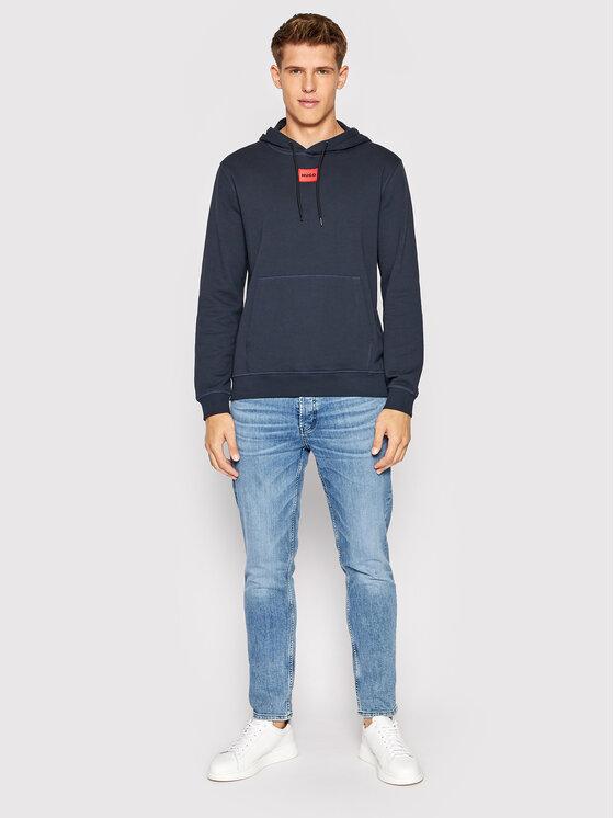 HUGO Hugo Pulóver Daratschi214 50458700 Sötétkék Regular Fit