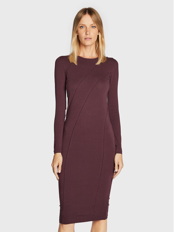 Brave Soul Vsakodnevna obleka LDRJ-149ELLA Vijolična Slim Fit