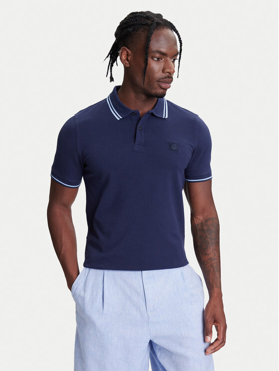 United Colors Of Benetton United Colors Of Benetton Polokošile 3F9HU302E Tmavomodrá Regular Fit
