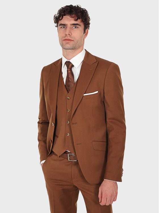 Evenemen Evenemen Garnitur VULCANO Brązowy Slim Fit