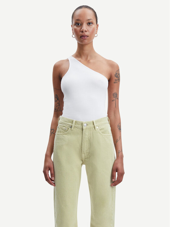 Samsøe Samsøe Blúzka Sophie F23100114 Biela Slim Fit