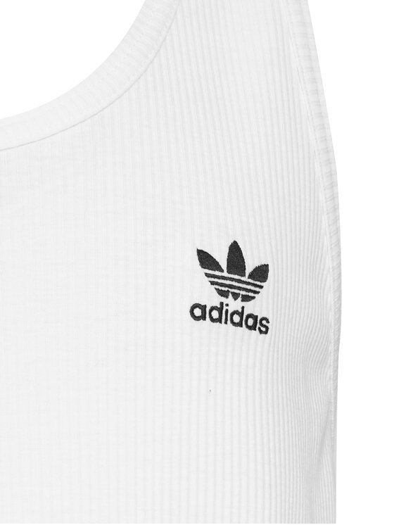adidas adidas Majica brez rokavov Trefoil Essentials IY7366 Bela Regular Fit