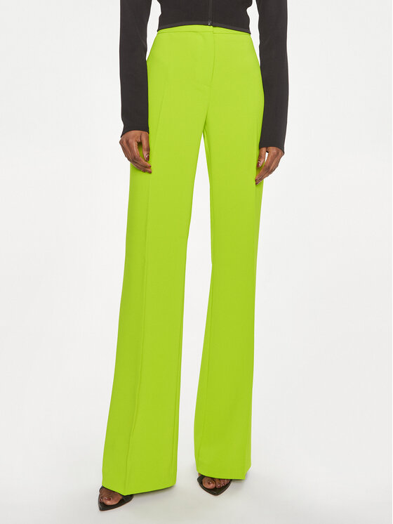Pinko Pantaloni di tessuto Hulka 100054 7624 Verde Regular Fit, taglia : 40