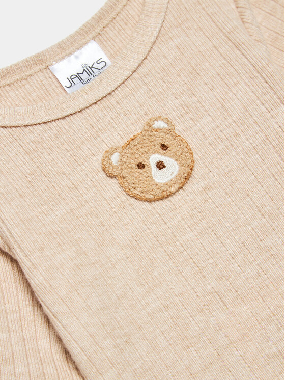 Jamiks Jamiks Completo maglietta e pantaloni Bull JZG443 Beige Regular Fit