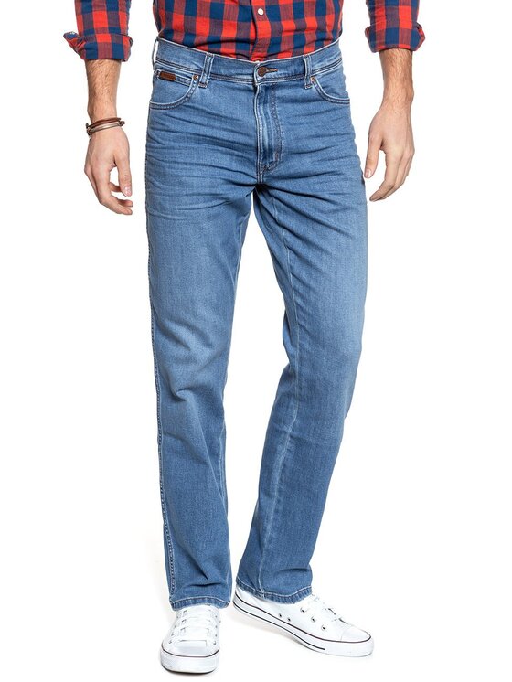 Wrangler Wrangler Pantaloni di tessuto TEXAS Blu Straight Fit