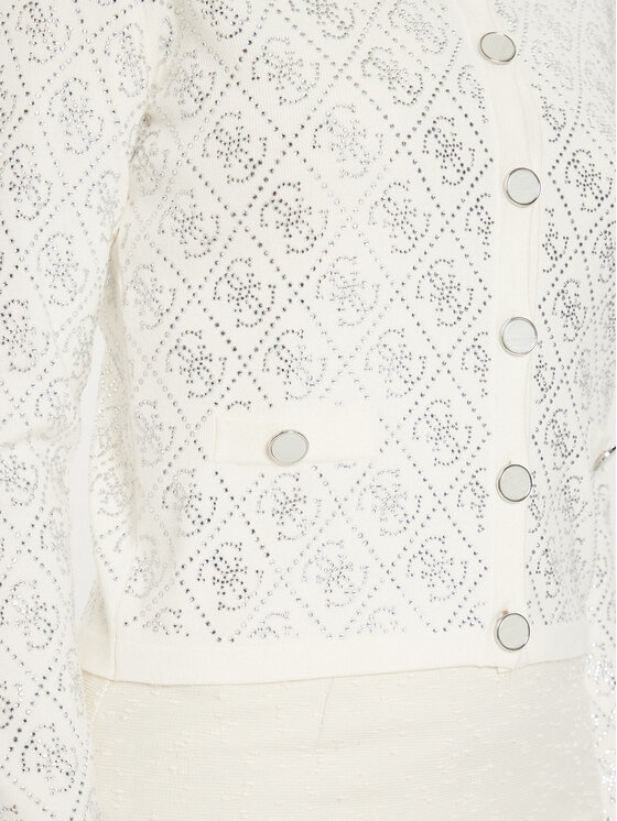Guess Guess Kardigan W4YR25 Z3FN0 Écru Regular Fit