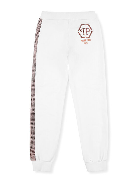 PHILIPP PLEIN PHILIPP PLEIN Spodnie dresowe 27565 Biały Jogger Fit
