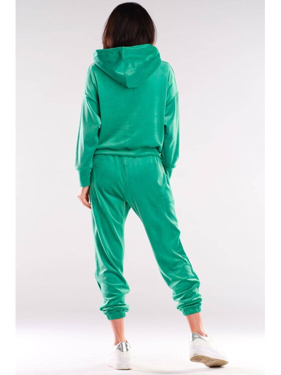 Awama Awama Bluza A412 Zielony Basic Fit
