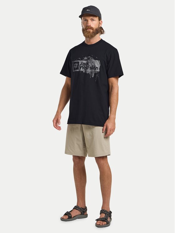 Jack Wolfskin Jack Wolfskin T-shirt Brand T A64116 Tamnoplava Regular Fit