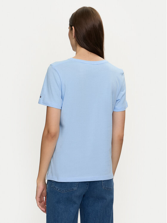 Tommy Hilfiger Tommy Hilfiger T-Shirt Logo WW0WW40276 Blau Regular Fit