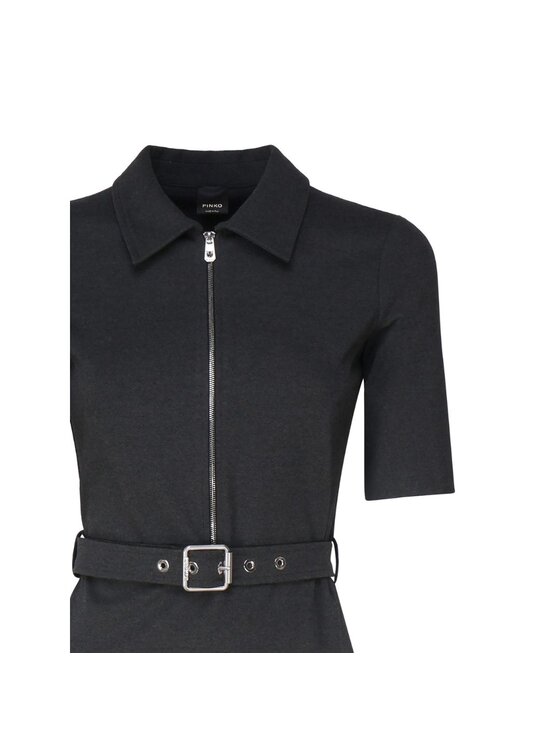 PINKO PINKO Φόρεμα καθημερινό Abito donna racchetta punto Γκρι Slim Fit