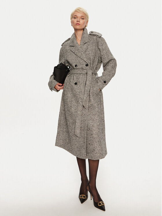 Karen by Simonsen Karen by Simonsen Płaszcz zimowy Ritt 10105110 Szary Regular Fit