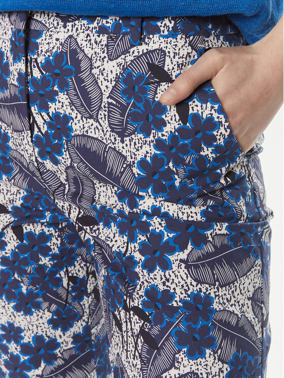 Weekend Max Mara Weekend Max Mara Штани з тканини Ravello 2415131102 Cиній Slim Fit