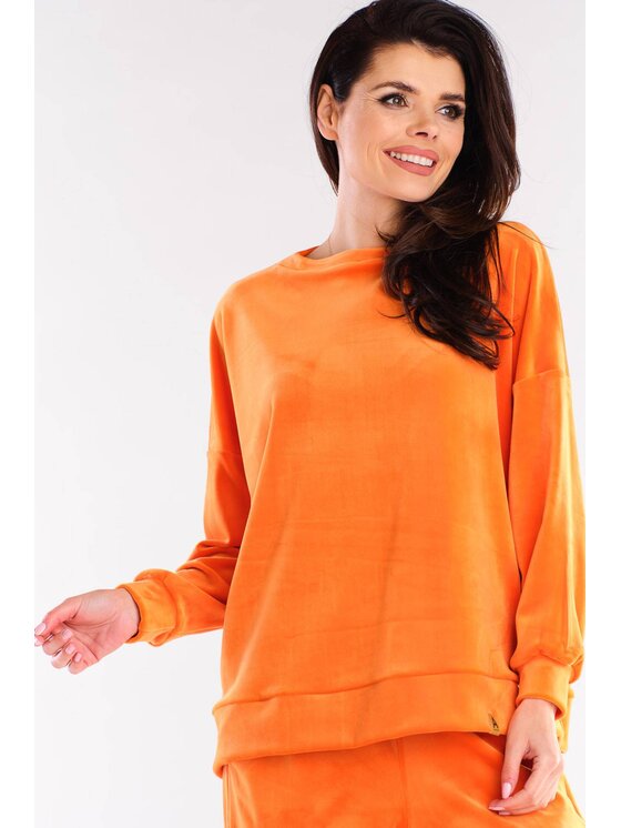 Awama Awama Bluza A410 Pomarańczowy Basic Fit