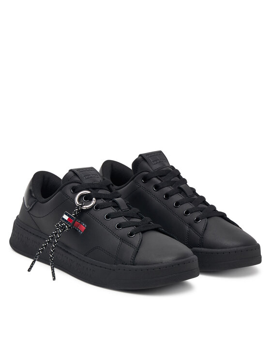 Tommy Jeans Tommy Jeans Laisvalaikio batai Tjw Logo Sneaker EN0EN03129 Juoda
