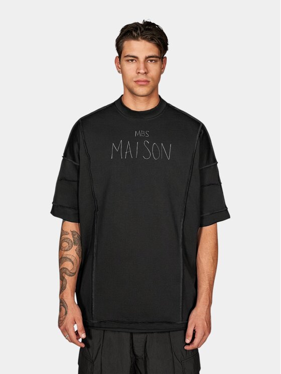 MADE BY SOCIETY MADE BY SOCIETY T-Shirt Outseam - T17942 Czarny Basic Fit
