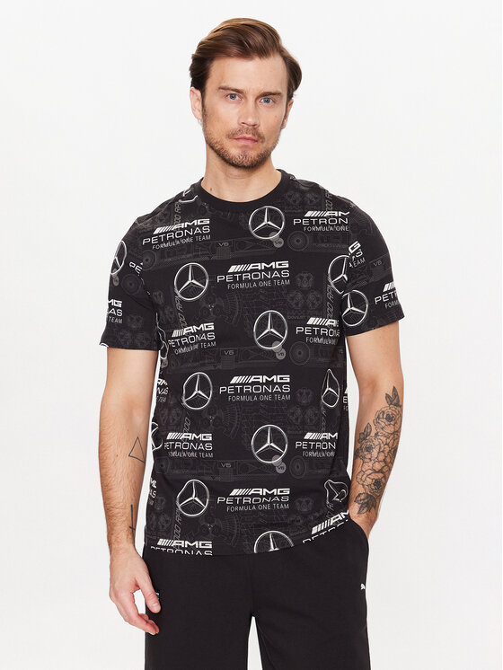 Puma Puma T-krekls Mercedes-Amg Petronas Motorsport 538480 Melns Regular Fit