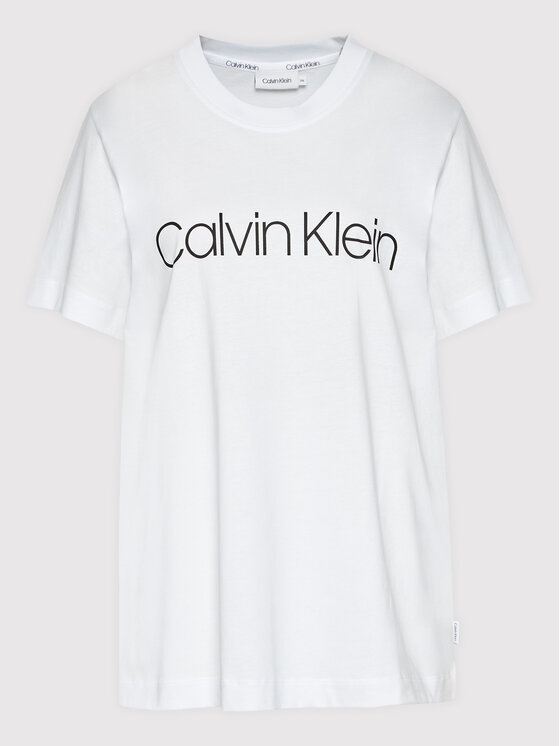 Calvin Klein Curve Marškinėliai Inclusive K20K203633 Balta Regular Fit