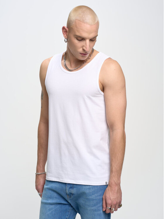 BIG STAR BIG STAR Top dero_101 Biały Slim Fit