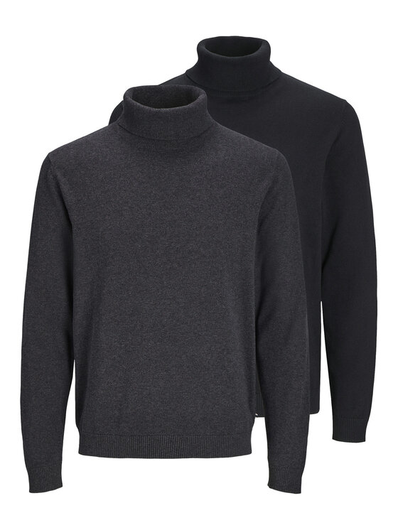 Jack & Jones Jack & Jones Krekls ar augstu apkakli Basic 12287649 Melns Regular Fit