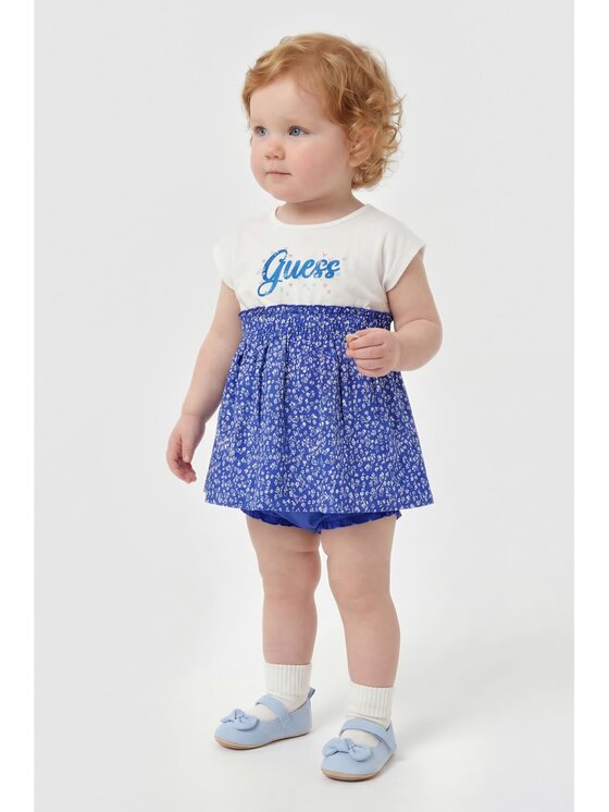 Guess Kids Guess Kids Každodenní šaty 181326 Světle modrá Classic Fit