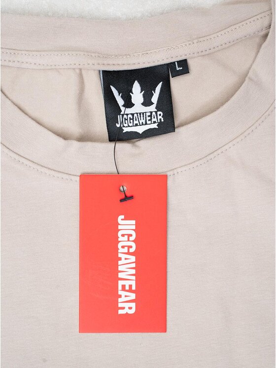 Jigga Wear Jigga Wear T-Shirt Szeroka luźna 131111 Brązowy Oversize