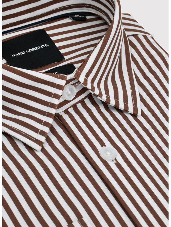 Pako Lorente Pako Lorente Koszula P26SF-1X-065 Brązowy Slim Fit