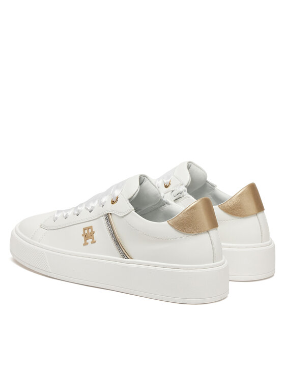 Tommy Hilfiger Tommy Hilfiger Sneakersy Low Cut Lace-Up Sneaker T4A9-33933-0206 S Biały