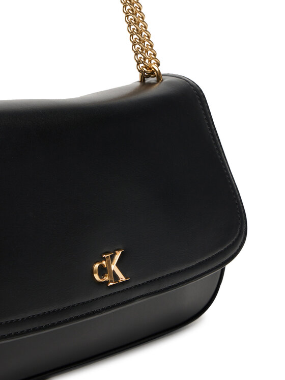 Calvin Klein Calvin Klein Torbica Ck Convertible Chain Medium Bag LV04F3171G Crna