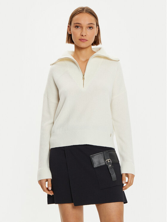 Liu Jo Liu Jo Rollkragenpullover WF4435 MS009 Écru Regular Fit