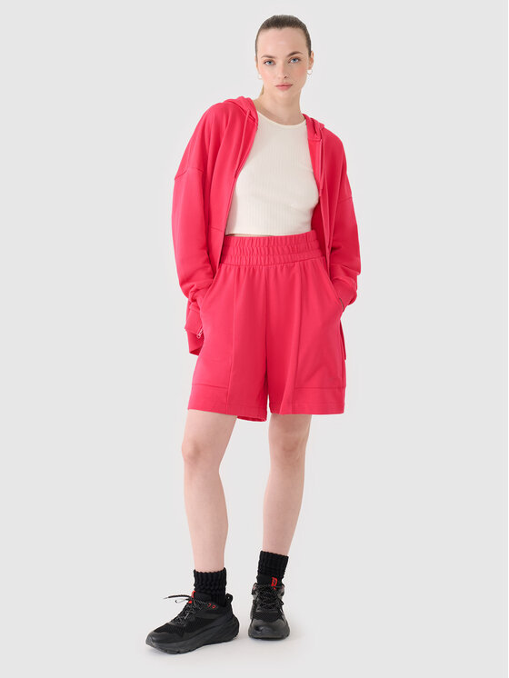4F 4F Szorty sportowe SS MIDSHOP TEXTILE Różowy Regular Fit