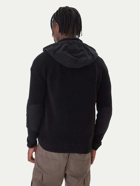 Aeronautica Militare Aeronautica Militare Džemperis ar kapuci 252MA1575UL00539 Melns Regular Fit