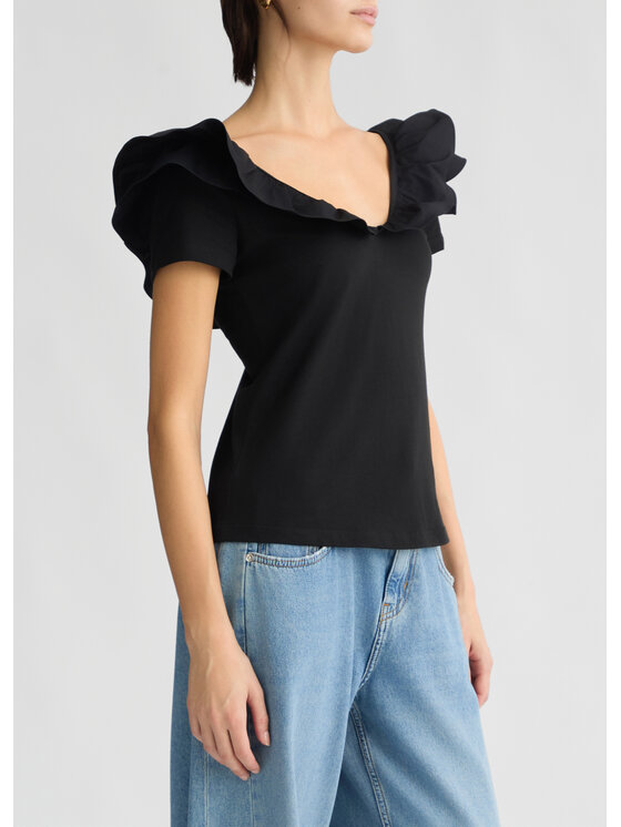 Liu Jo Liu Jo T-Shirt WA5364J6308Z9363 Czarny Regular Fit