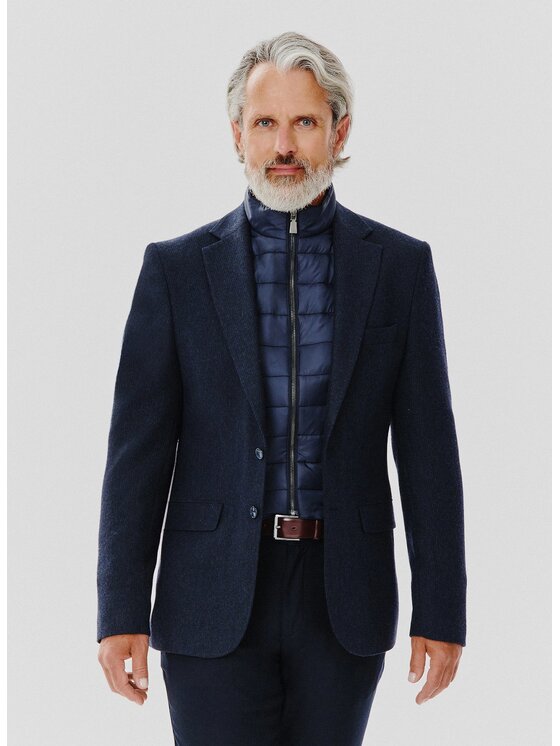 Pako Lorente Pako Lorente Marynarka P24WF-3X-028 Granatowy Slim Fit