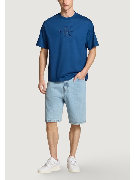 Calvin Klein Jeans Calvin Klein Jeans T-shirt SS HERO MONOLOGO EMB Blu Casual Fit