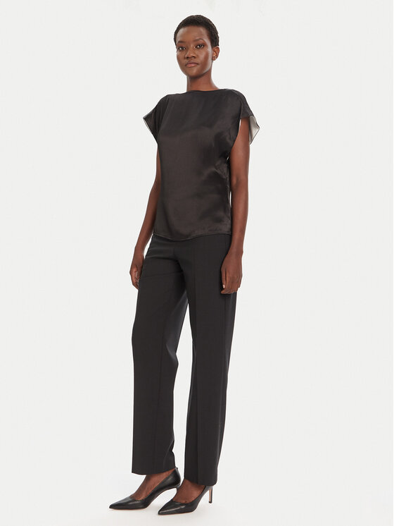 BOSS BOSS Kalhoty z materiálu Tilda9 50546613 Černá Straight Fit