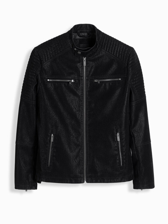 Ombre Ombre Kurtka bomber OM-JAFL-0197 Czarny Regular Fit